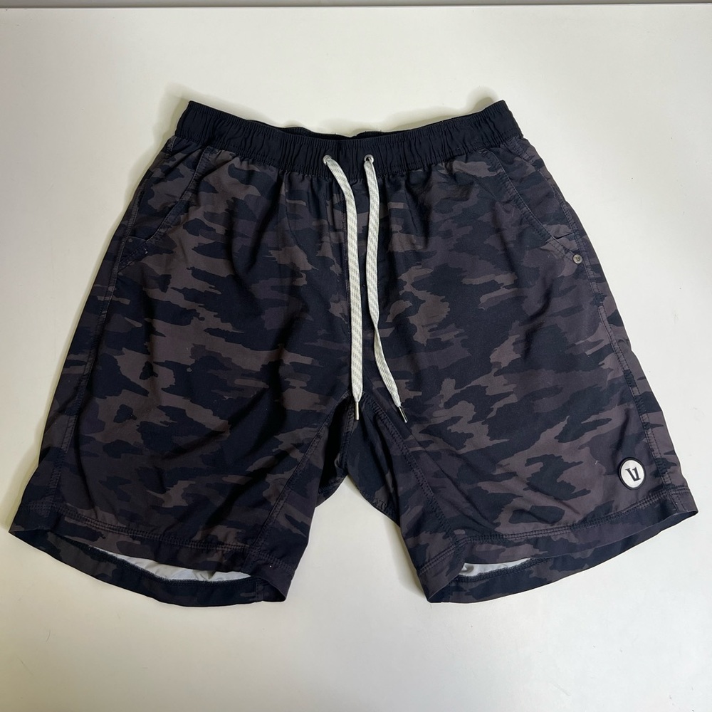 Vuori Men's Black Camo Kore Athletic Shorts